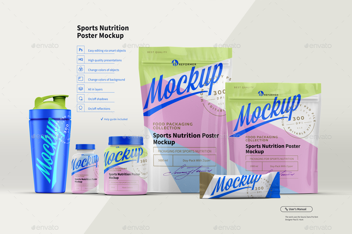 Sports Nutrition Poster MockUp, Graphics GraphicRiver